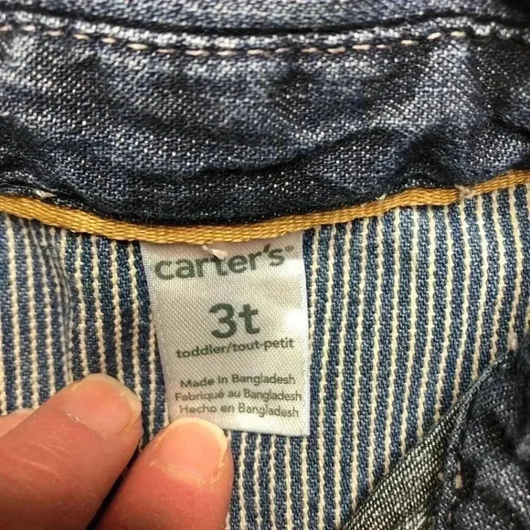 Carter’s Long Sleeved  Collared Jean Shirt Size 3T - Picture 8 of 16